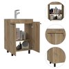 Tuhome Khari 24 in. Floor Cabinet, Double Door, Two Shelves, Light Oak MLD5588